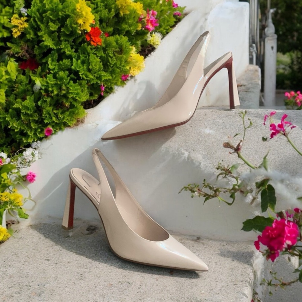 Christian Louboutin Condora Patent Leather Slingback Pumps Size 39.5 $895 - Picture 5 of 8